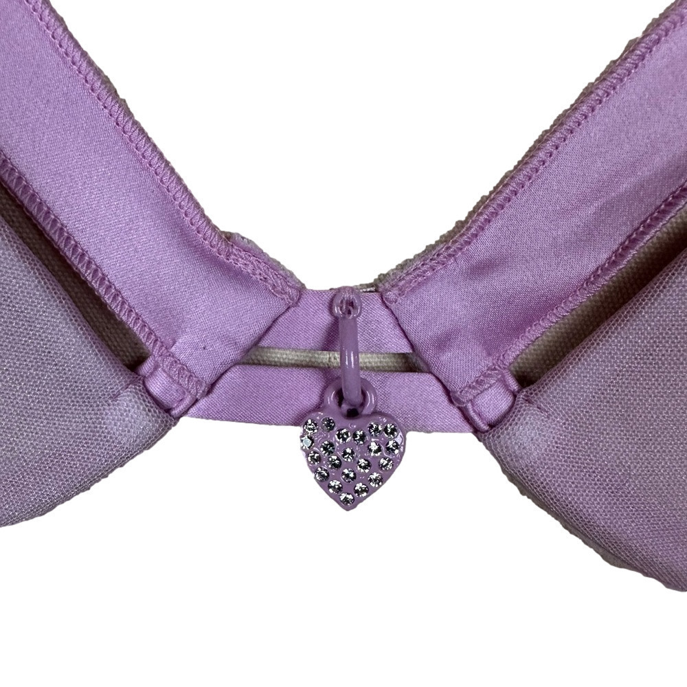 NWT La Perla Pink Underwire Bra With Heart Charm Sz 34B - Picture 2 of 6
